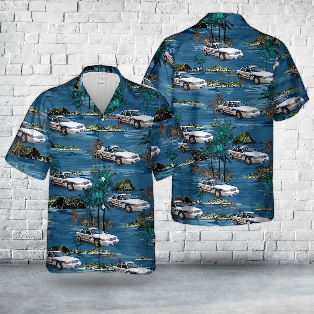 US Capitol Police Cruiser Ford Crown Vic Hawaiian Shirt