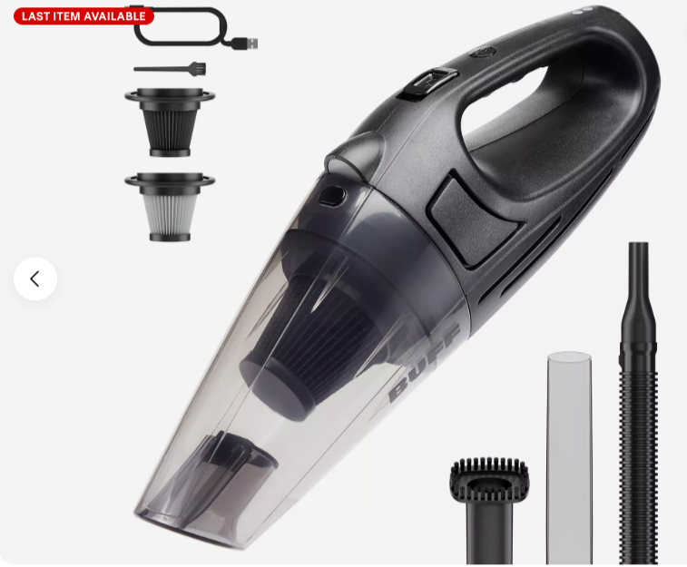 BUFF Cordless Handheld Vacuum Portable Rechargeable for Car RV Home