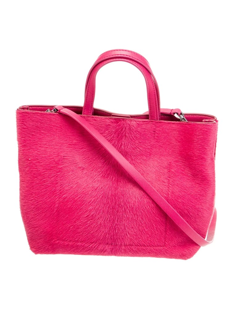 Theory Women's Magenta Ponyhair Crossbody Tote Bag New With Tags 355