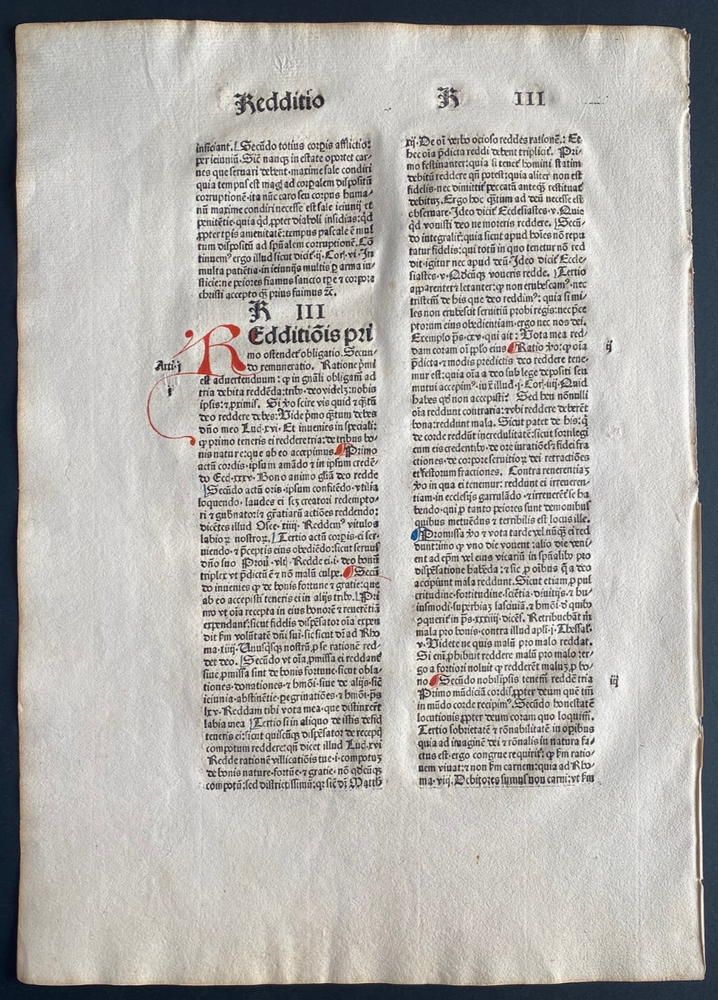 1484 1st DECRETUM GRATIANI Bartholomaeus Brixiensis, incunabula FREE EXPRESS W/W