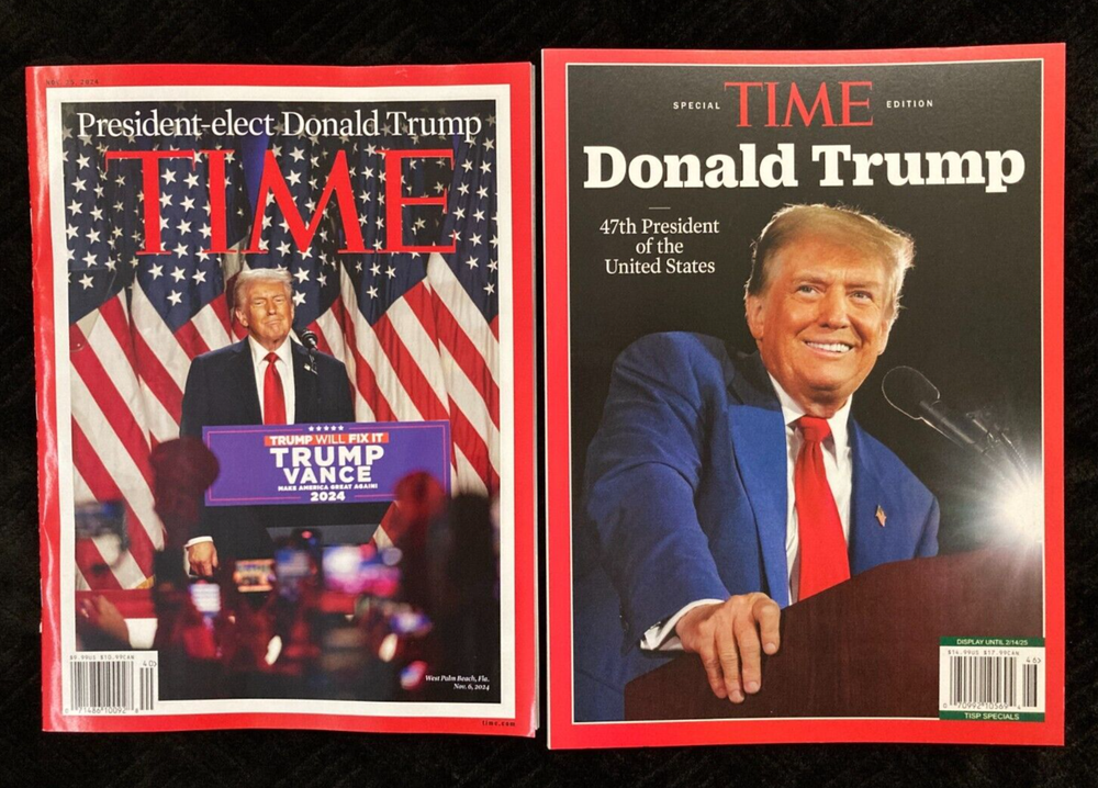 Lot Of 2 TIME Magazines DONALD TRUMP 47th President *NEW* Special Edition