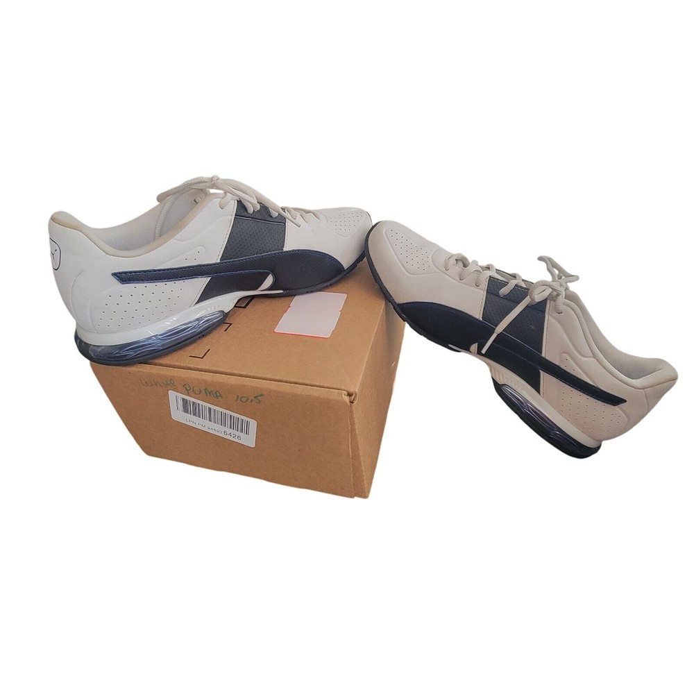 Puma Men's Cell Surin 2 Cross Trainers Shoes White Navy Size 9.5  Good Condition