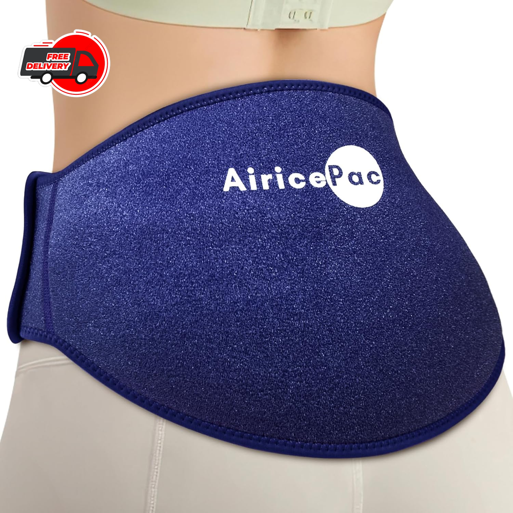 Ice Pack for Back Pain Relief, Reusable Gel Lower Back Wrap, Cold Compress