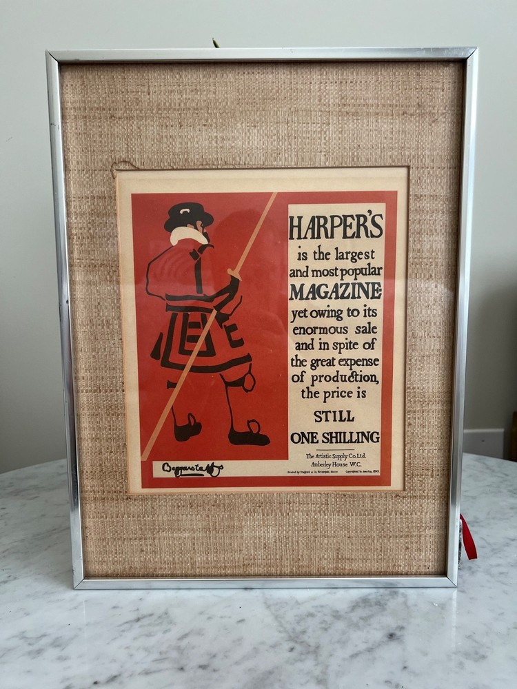 RARE Original 1896 Les Maitres de L’Affiche Harper’s Magazine Lithograph Poster