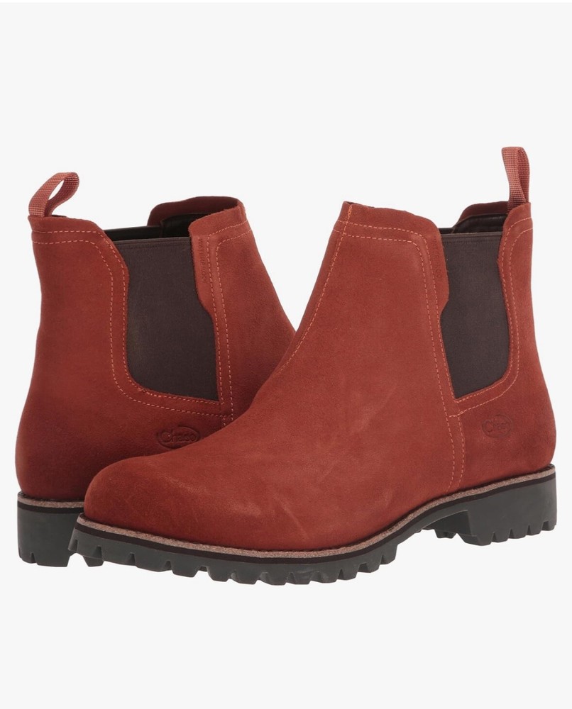 Chaco Fields Chelsea Waterproof Women's Boots,Rust Suede , W10