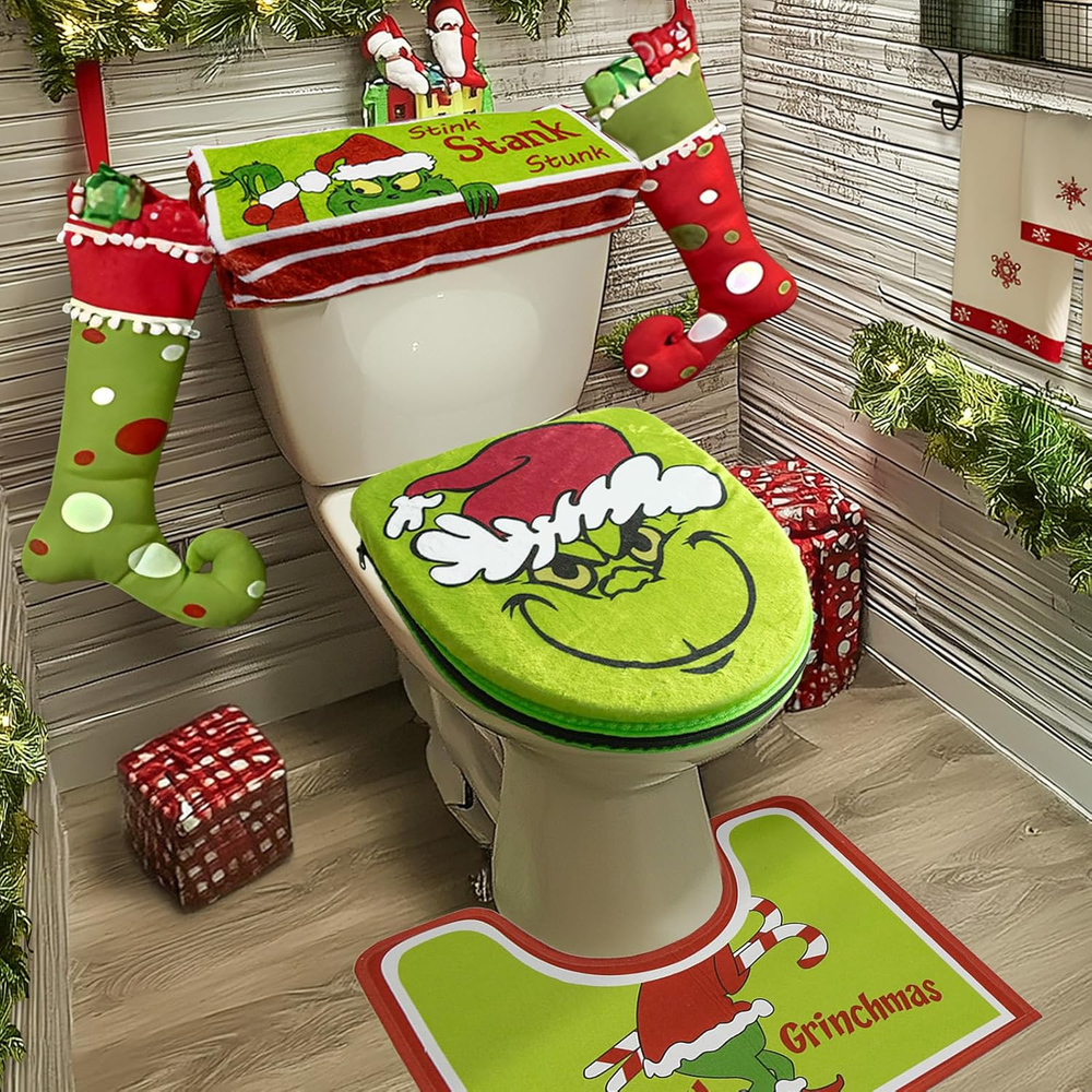 Mr stole Christmas Christmas Decorations - Xmas Bathroom Sets - Christmas Decor