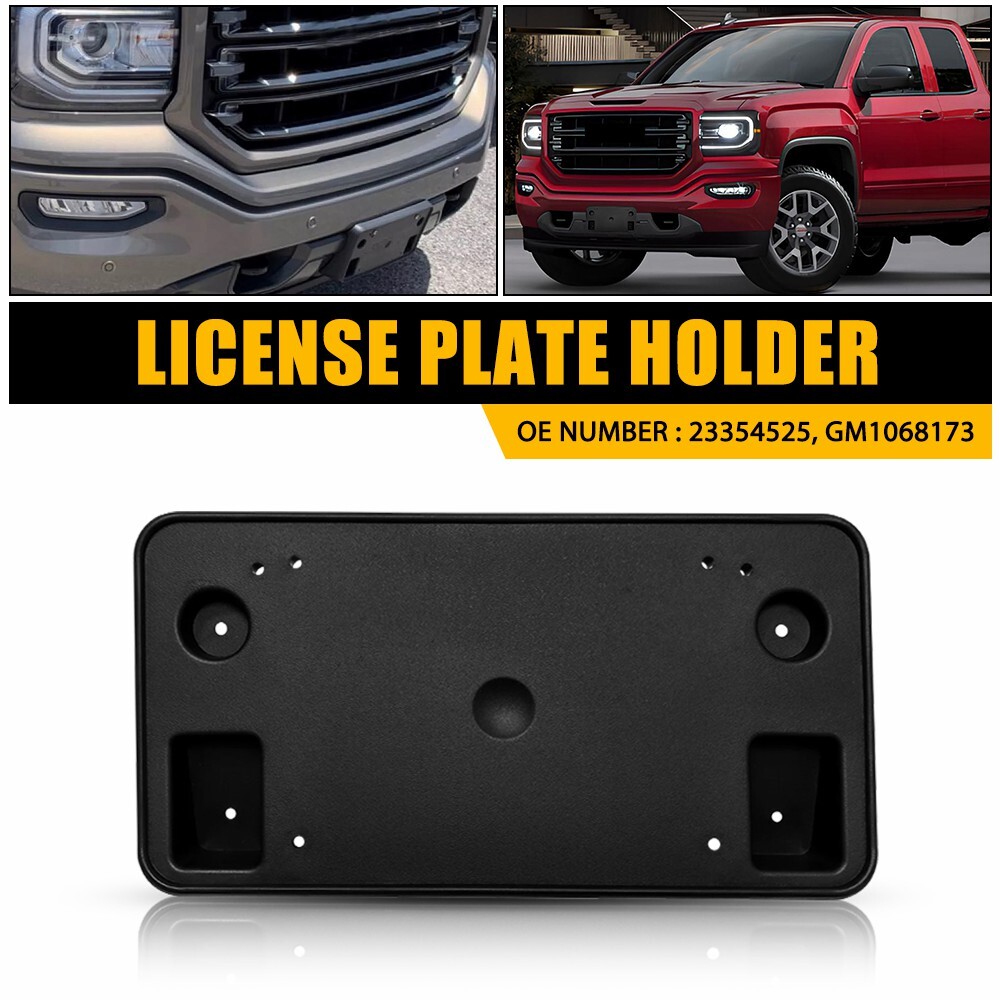 2016-2018 GMC Sierra 1500 Front License Plate Bracket Holder 23354525