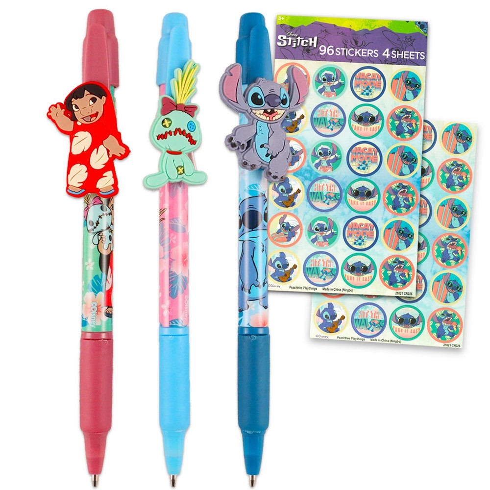 Disney Lilo and Stitch Pens Set - Bundle with 3 Lilo and Stitch Pens with Cli...