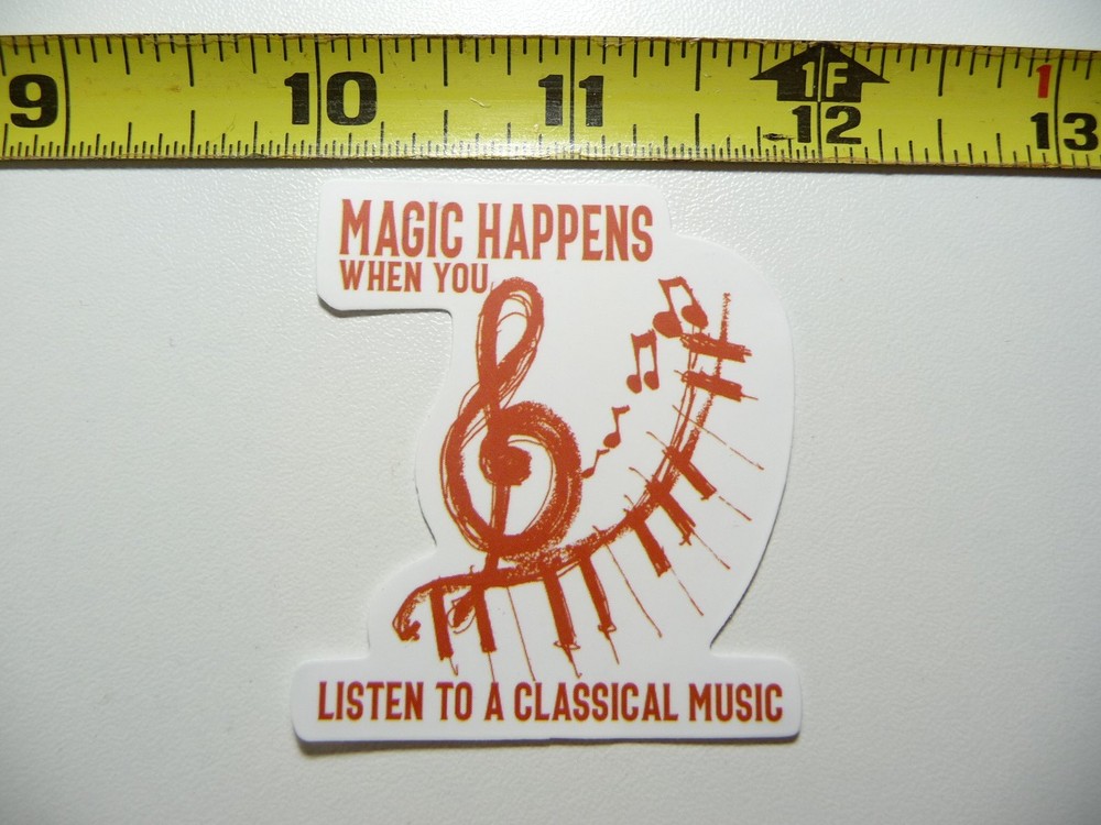 LISTEN TO CLASSICAL MUSIC DECAL STICKER BAND CONCERT HALL MUSICAL