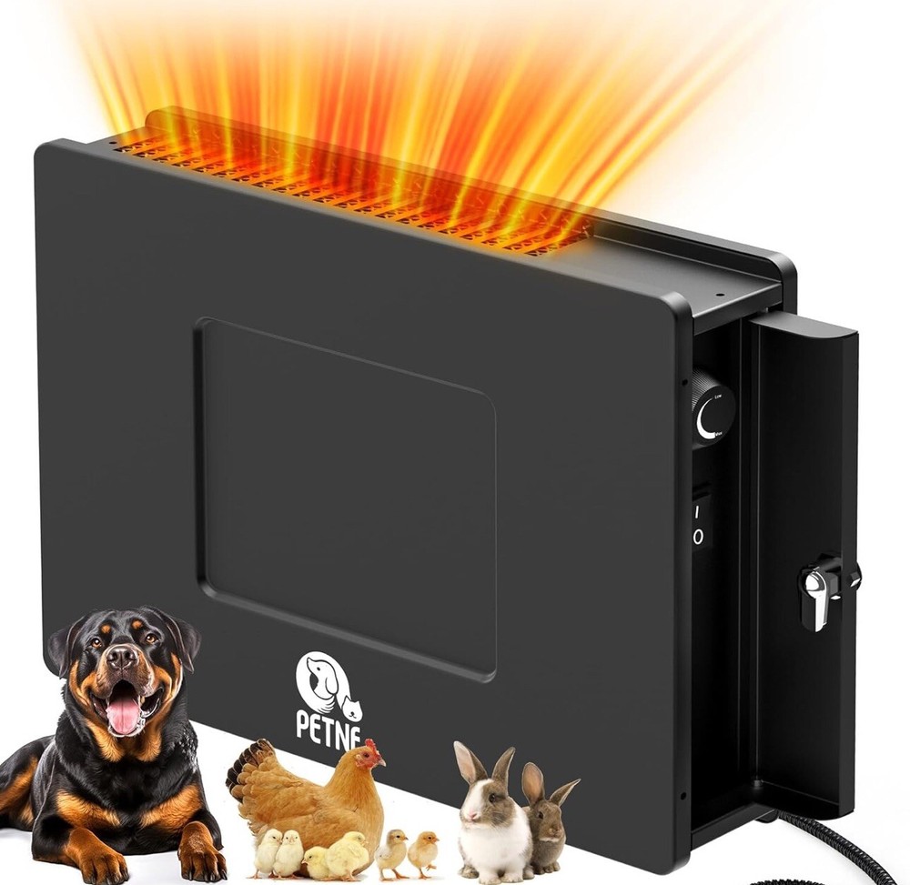 Dog House Heater, 400W for Outside Dog House, 6.6 ft Anti-chew Cord Pet Heater