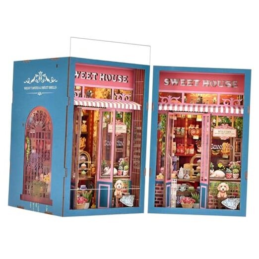 Book Nook Kit, DIY Miniature Dollhouse Kit for Adults, Teens and Beginners,