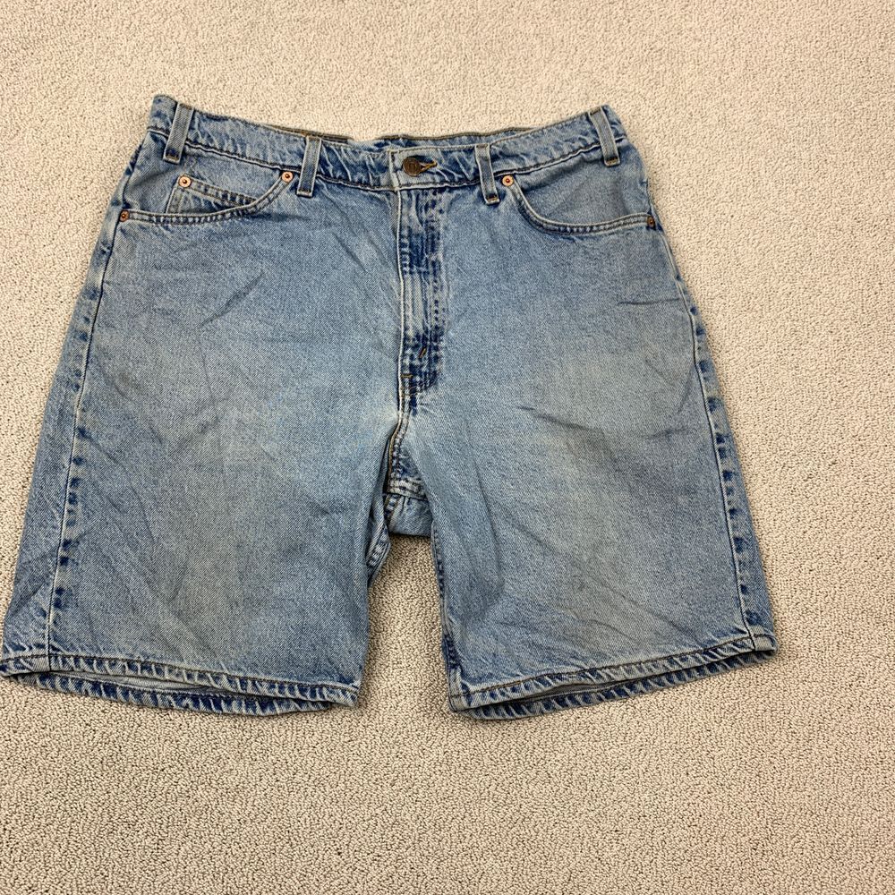 Vintage Levi's 550 Denim Shorts Men 36 Blue Orange Tab 90s