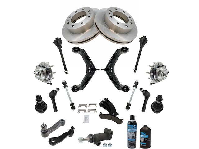 Front Brake Pad Rotor Wheel Hub Control Arm Kit fits 22WXRG