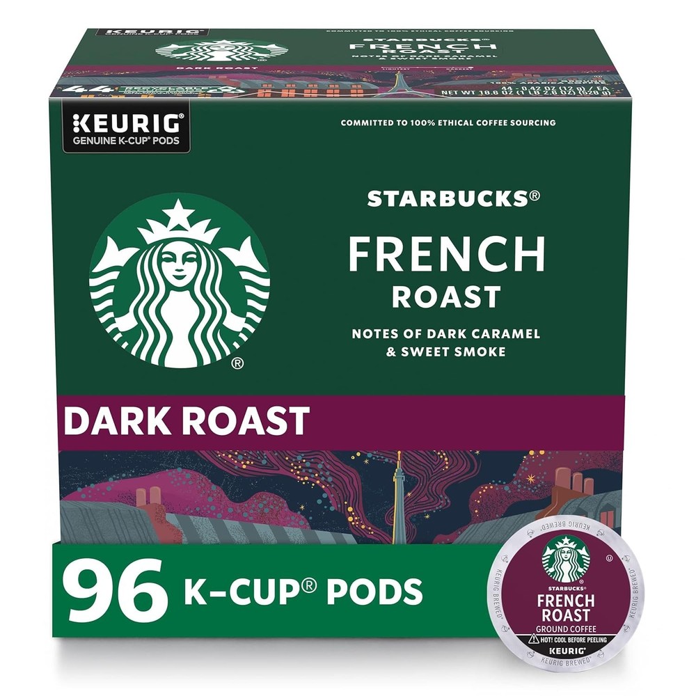 Starbucks K-Cup Coffee Pods, Dark/Medium/Blonde Roast, 60/96 Keurig Pods