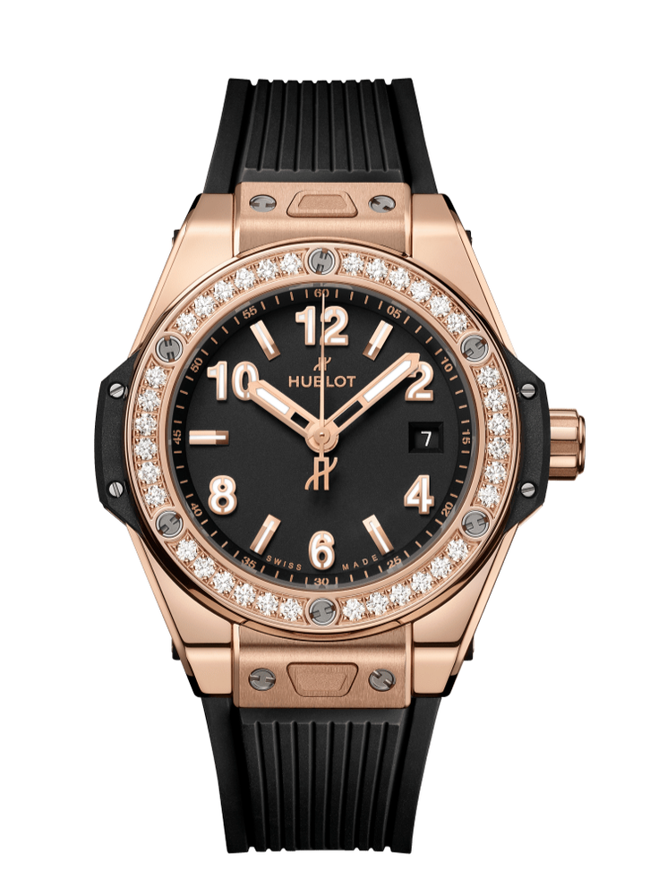HUBLOT 485.OX.1180.RX.1204 BIG BANG ONE CLICK KING GOLD DMD RUBBER STRAP 33MM