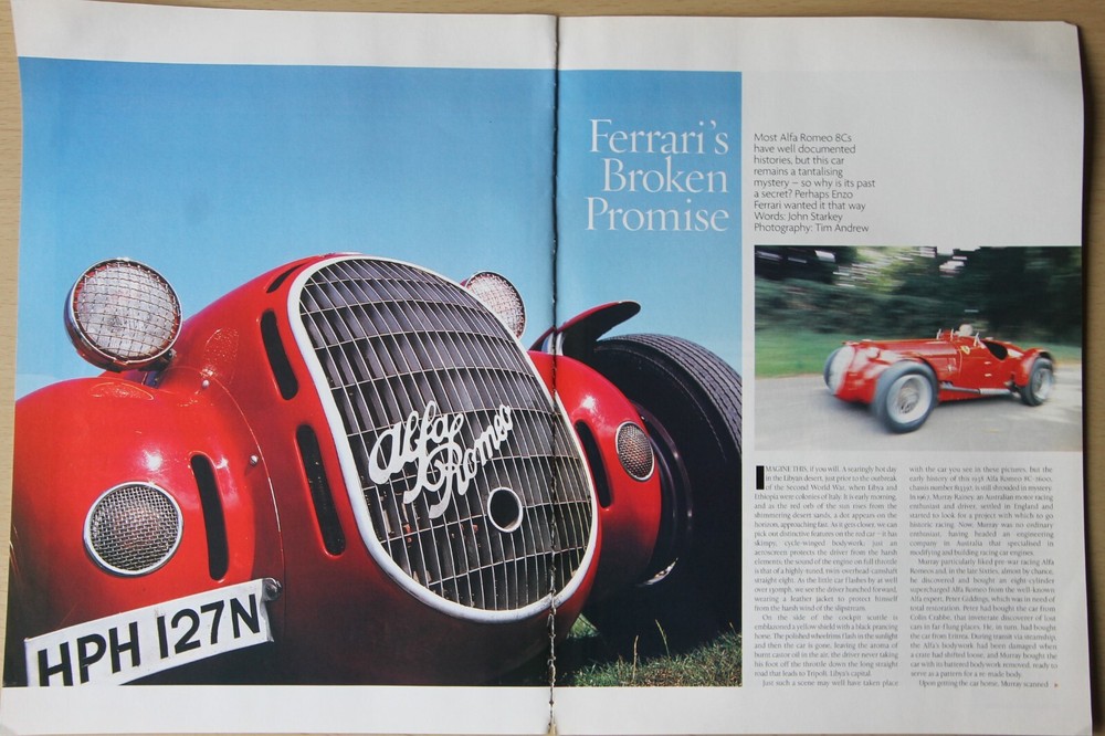 CC 2001 magazine article: (1938) ALFA ROMEO 8C-2600