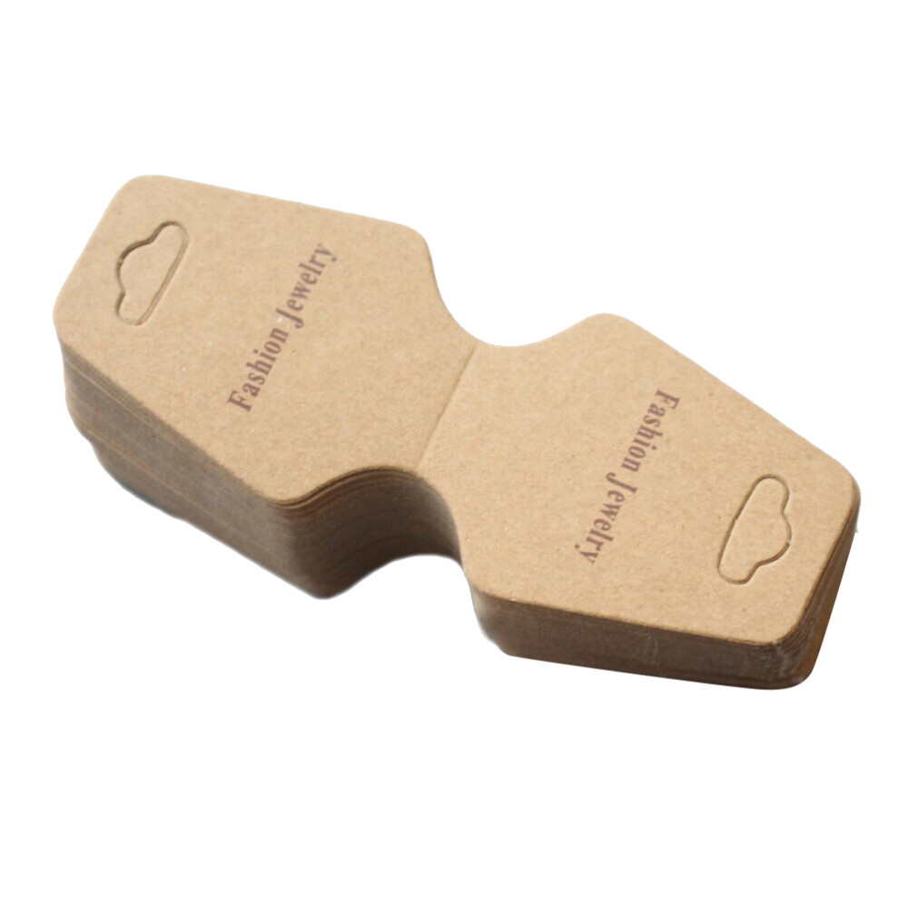 100pcs Kraft Paper Jewelry Tags for Weddings Valentine's Day Gift Labels