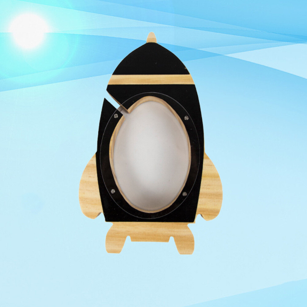 Rocket Piggy Bank Pottery Space Toy Changes Storage Container Child Office