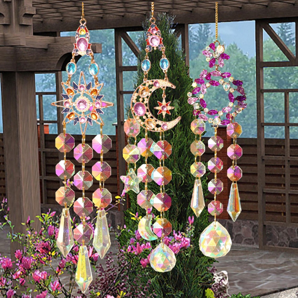 Colorful Catcher Crystal Light Witchy Suncatcher Prism Rainbow Make Home Hanging