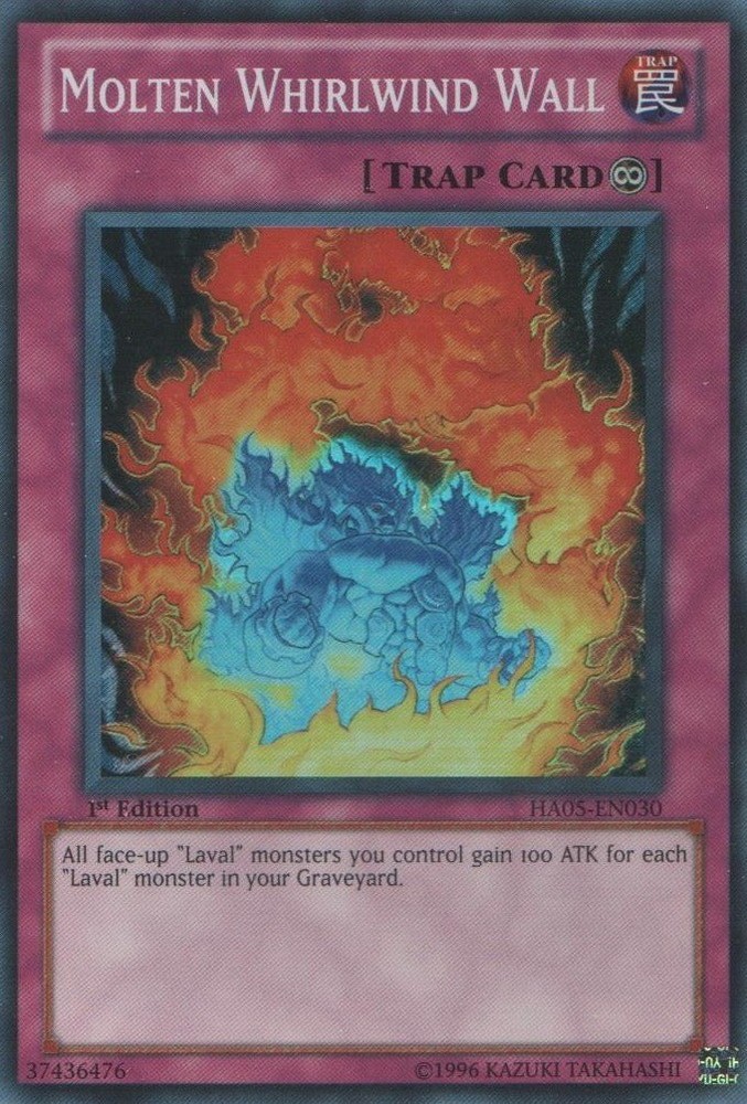 Molten Whirlwind Wall HA05-EN030 Super Rare 1st Ed Heavily Played