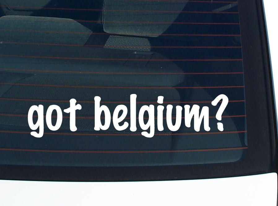 Belgium Car Decal Funny Bumper Sticker Vinyl Window Joke