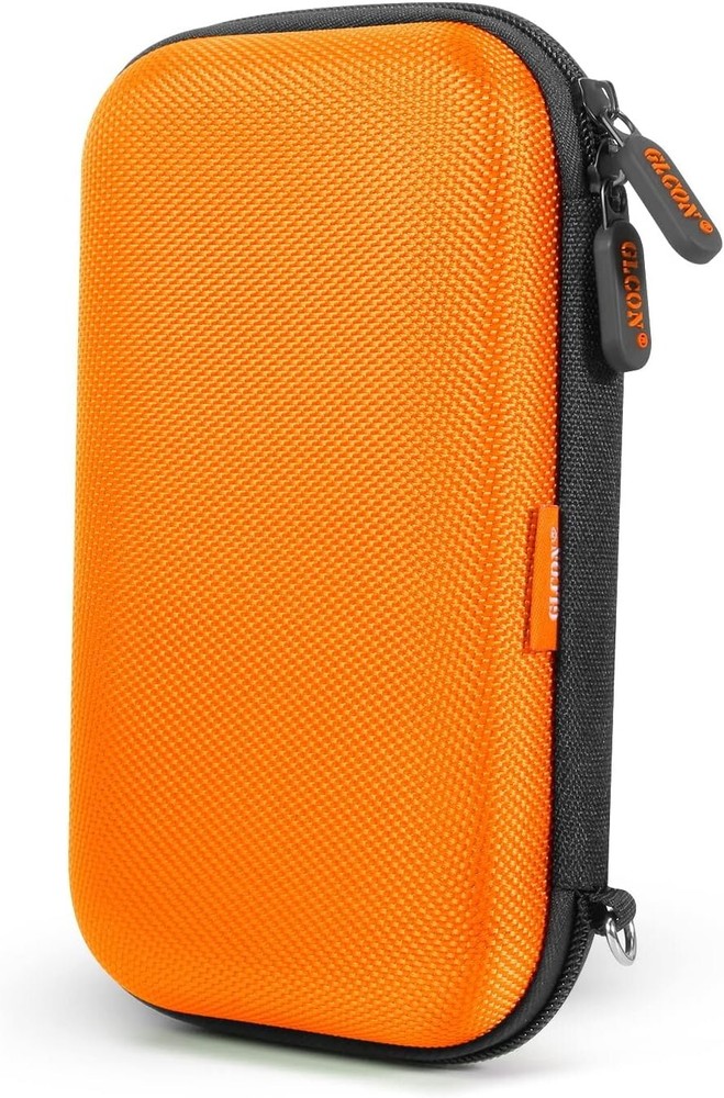 Orange Shockproof Hard EVA Carrying Case Travel Pouch for External Hard Drive, P