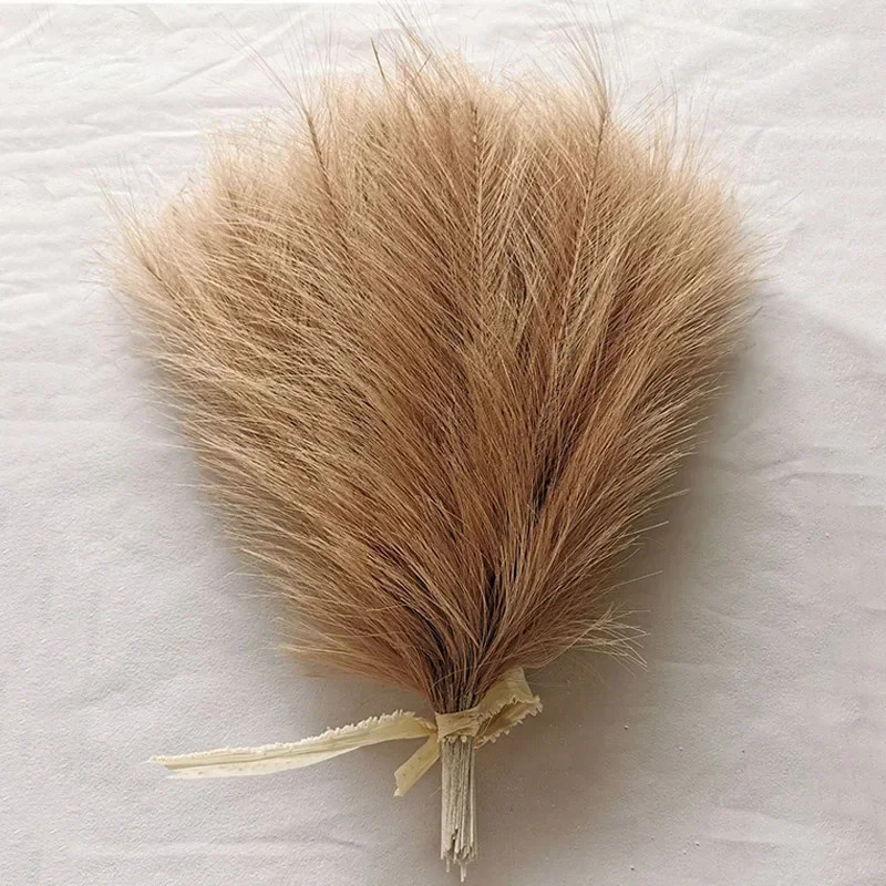 Fluffy Artificial Pampas Grass Bouquet Boho Fake Plant for Wedding Home Decor