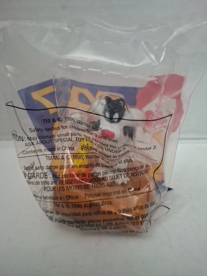 Vintage 1996 McDonald's Space Jam Happy Meal Toy Sylvester & Tweety #7 Sealed