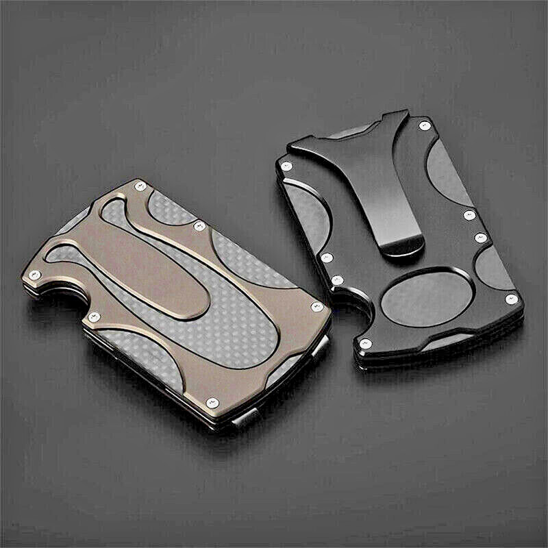 RFID Blocking Metal Wallet with Money Clip - Octopus Design Credit Card Holder Gift for Men & Dad  -image