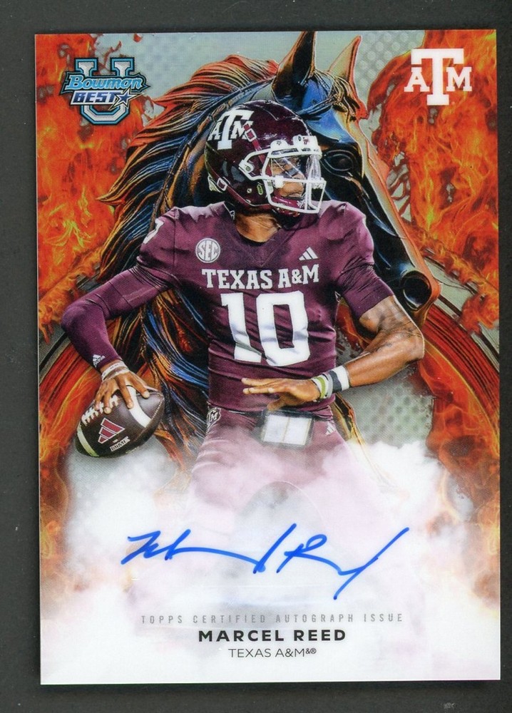 2025 Bowman Best U Marcel Reed Workhorse Signatures Refractor Auto #WA-MR