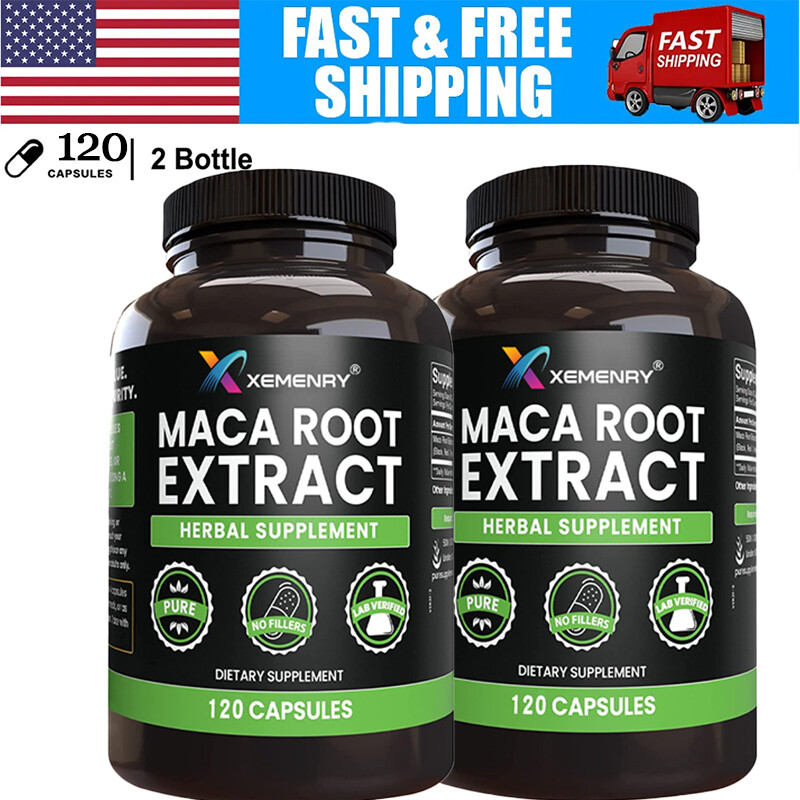Maca Root 120 Caps-2Bottles - Organic Maca - Sexual Energy Superfood