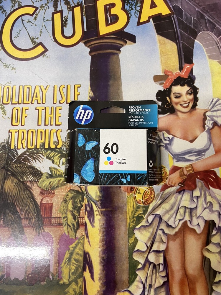 Genuine HP 60 Ink Cartridge tri-colour New Unopened Box