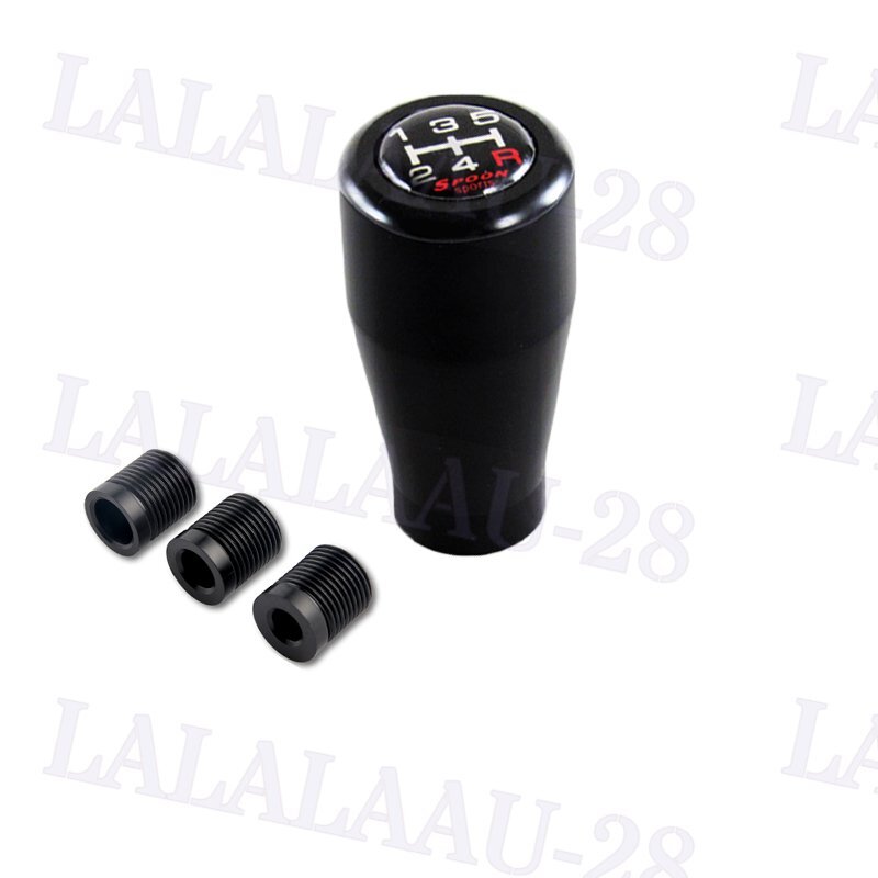 Racing Black Aluminum 5 Speed Spoon Gear Shift Knob Manual For Honda Acura