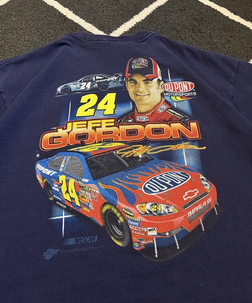 Vintage Jeff Gordon NASCAR Racing Tee Size Large Winners Circle DuPont #24
