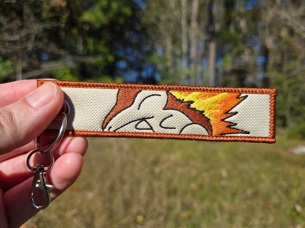 Shiny Cyndaquil Pokemon Keychain | Jet Tag | Bag & Backpack Accessory