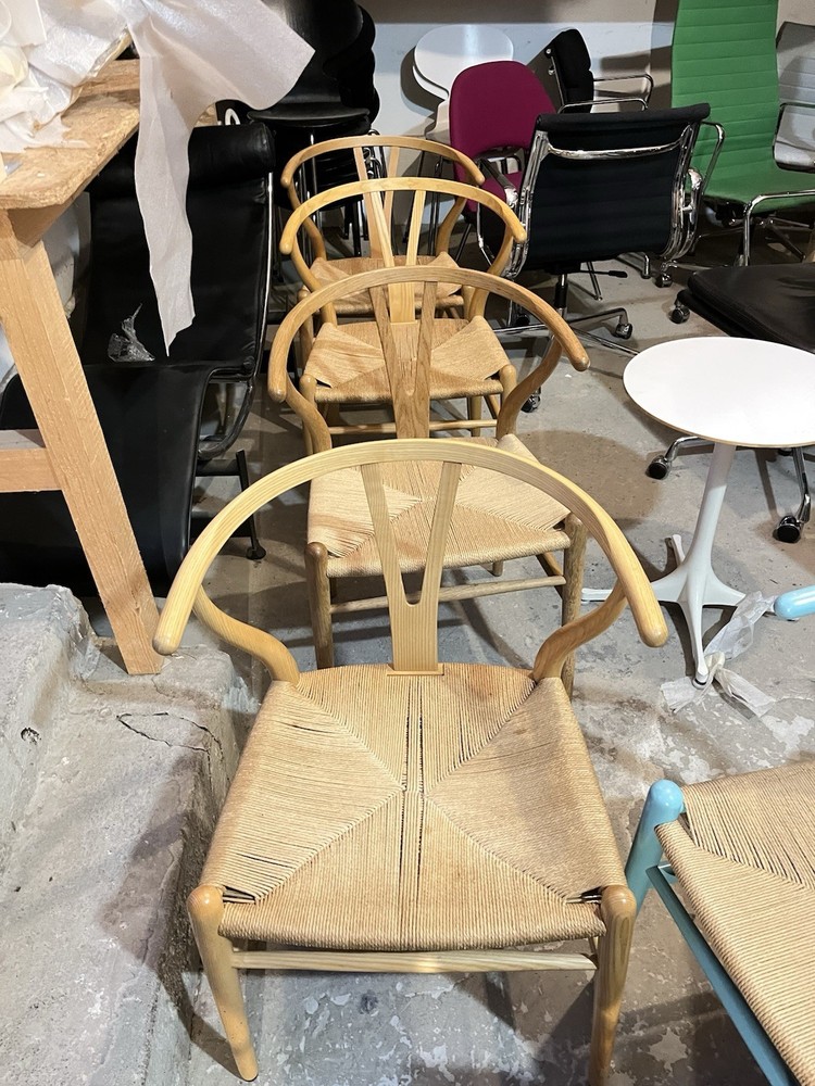 4 Carl Hansen Wishbone Chair Design Hans Wegner Oak Soaped LIKE NEW