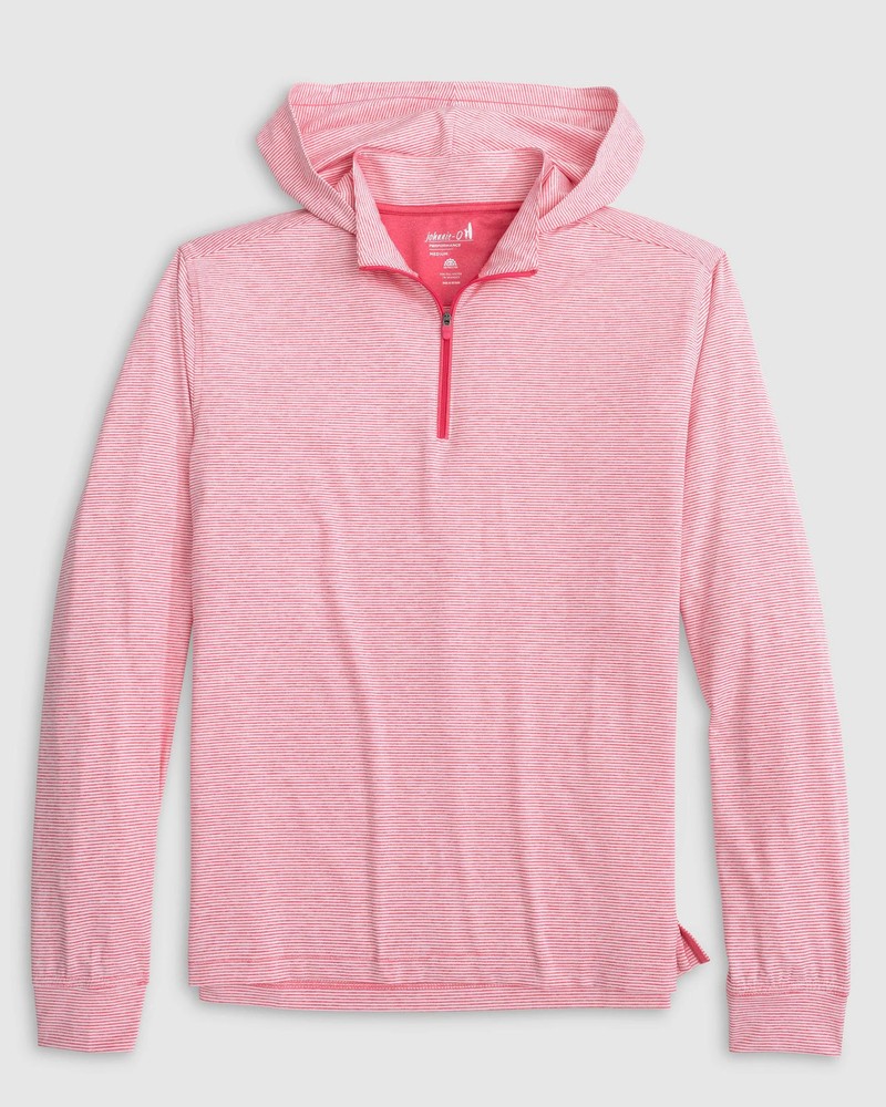 johnnie-O Hybrid Performance 1/4 Zip Hoodie Dahlia Size XXL