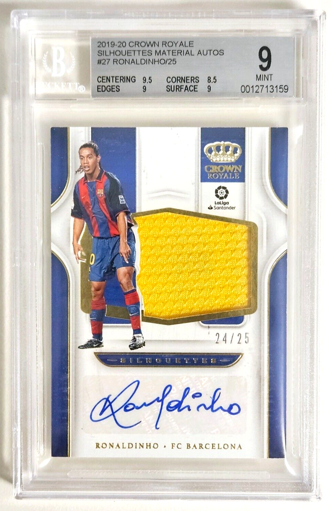 2019 Crown Royale Ronaldinho Auto #/25 Jersey Patch BGS 9 AUTO 10