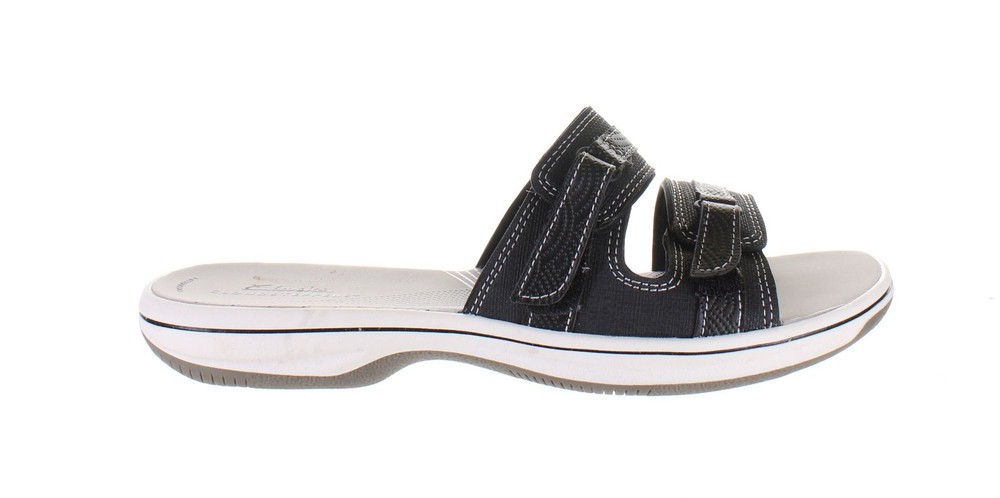 Clarks Womens Breeze Piper Black Sandals Size 9 (7366147)
