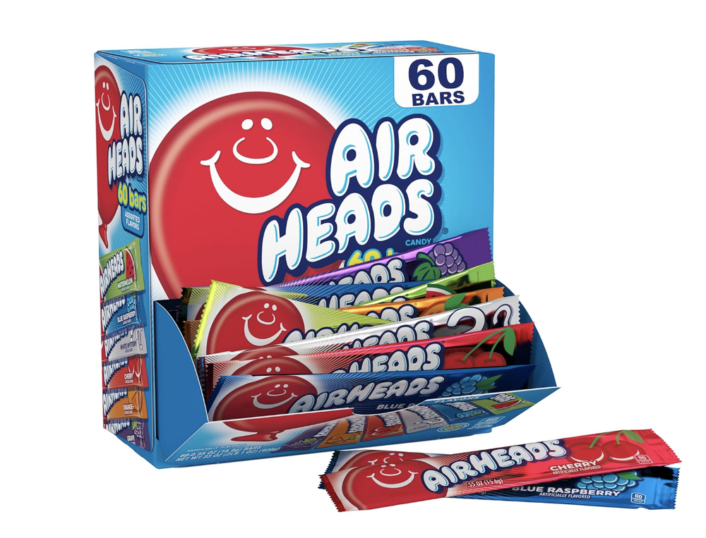 Airheads Candy Bars _ Variety Bulk Box _ Chewy Full Size Fruit Taffy / Gifts...