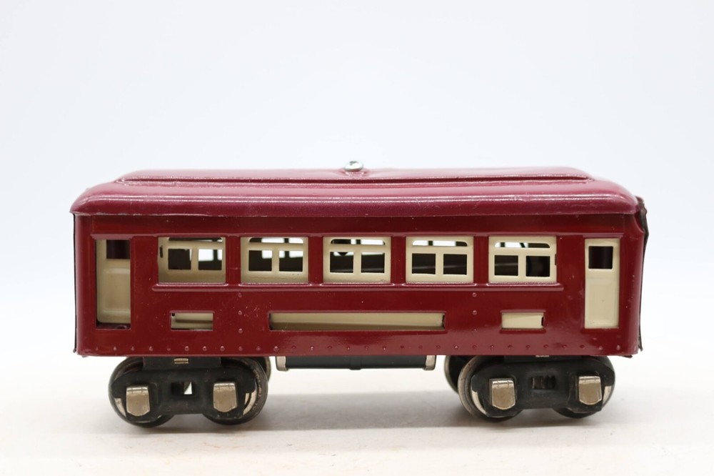 Vintage Lionel Pre-War O Gauge Red Cream Pullman Car 1:48 Scale Unnumbered