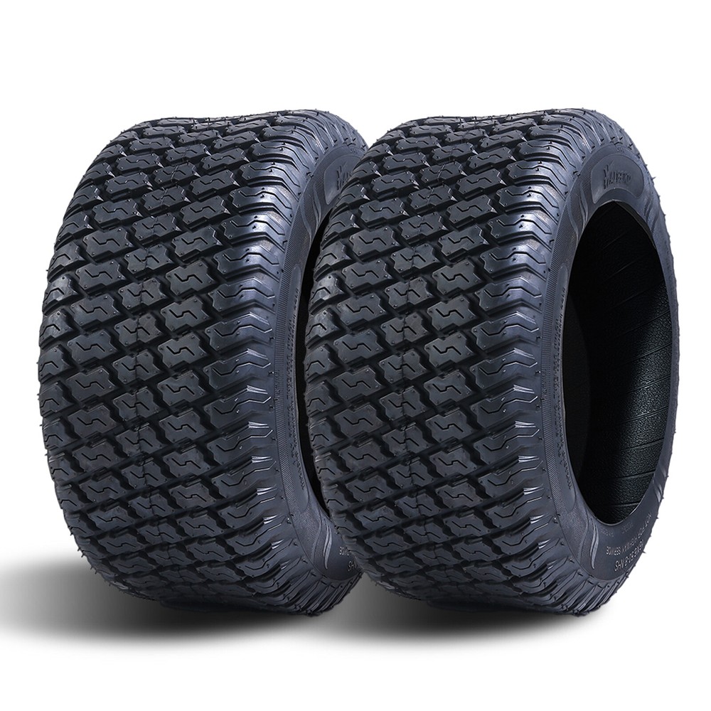 Set 2 16x6.5-8 Lawn Mower Tires 16x6.5x8 Tubeless Garden Tractor Mower Turf Tire