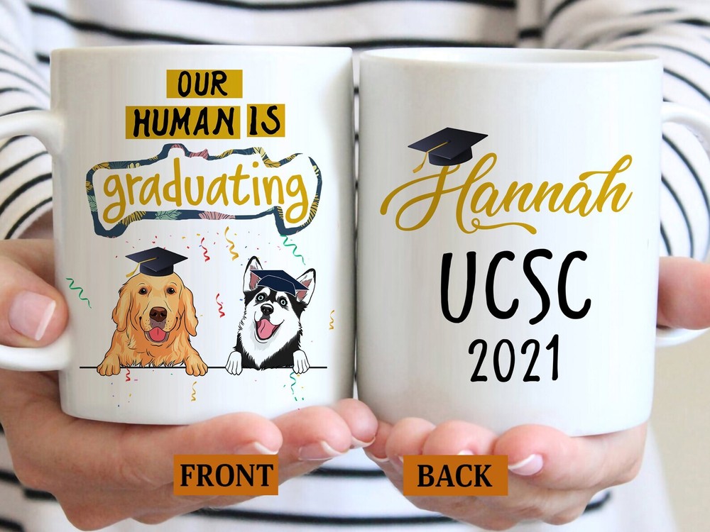 Personalized Pet Lovers Graduation Mug For Dog Mom Dad  