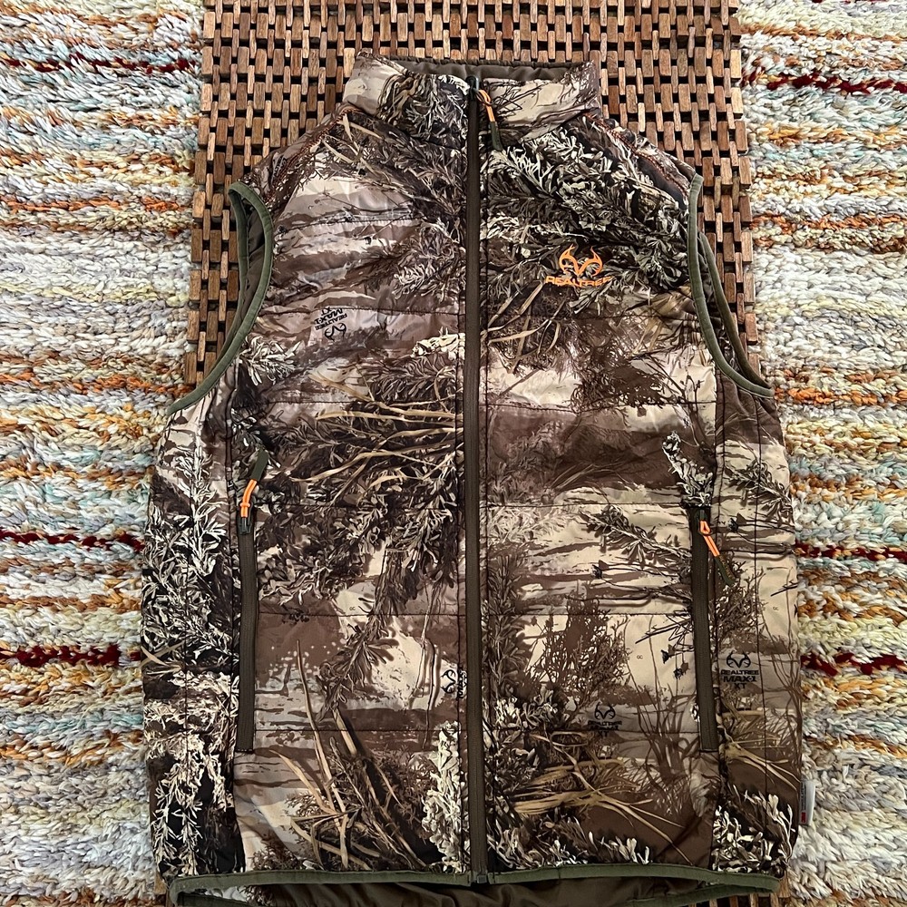 RealTree Max 1 XT Camo Puffer Vest Full Zip Men's Size Medium M