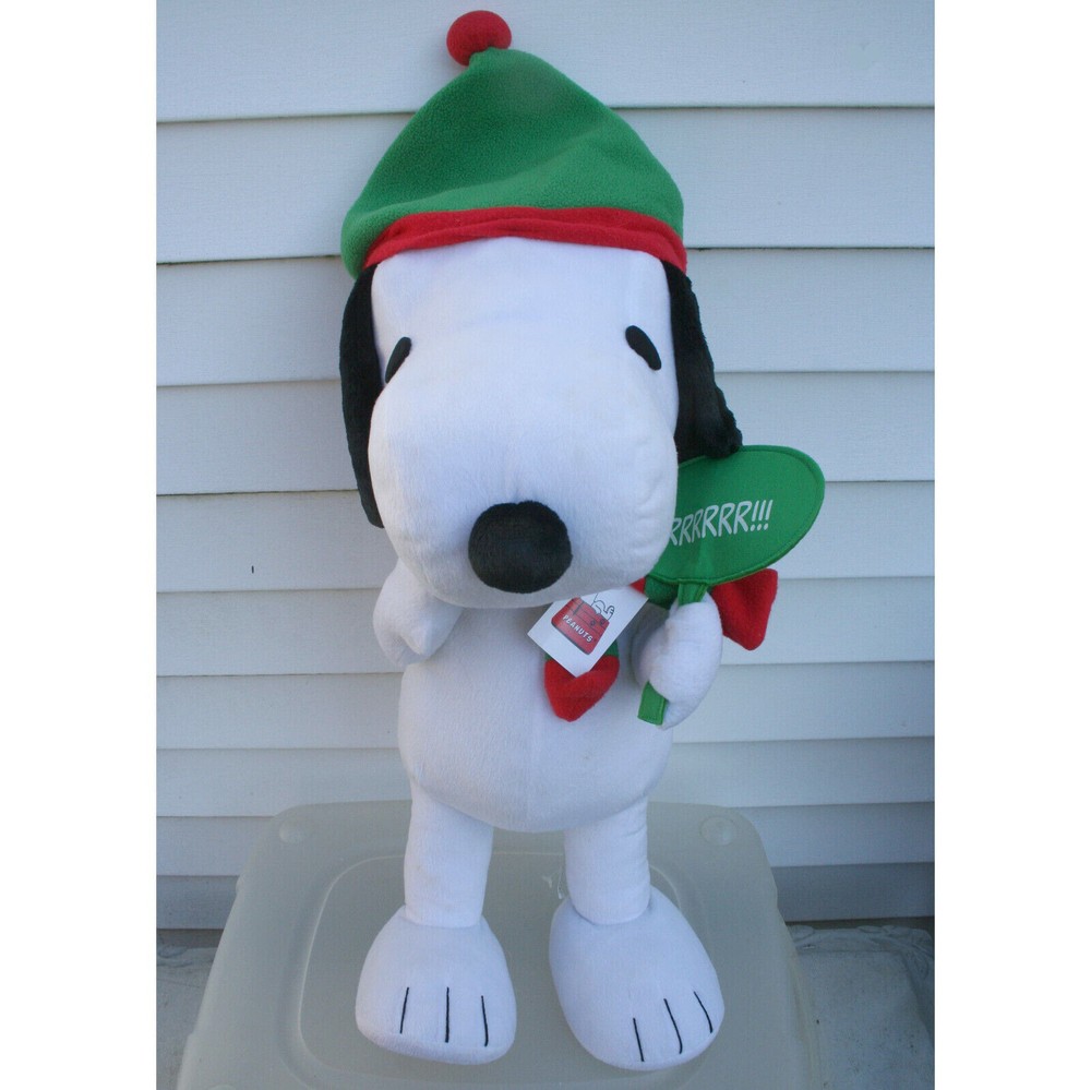 Snoopy Peanuts 24 Inch Brrr Christmas Plush Porch Greeter NWT