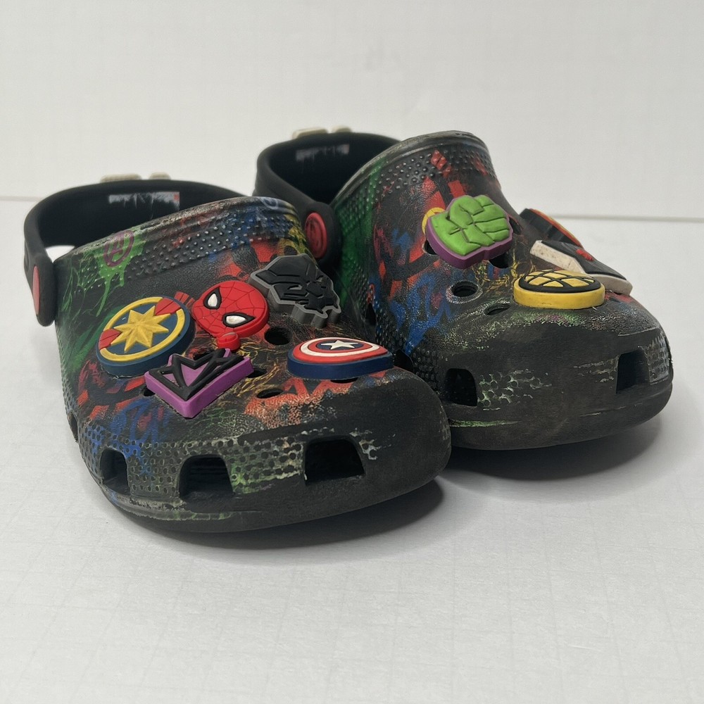 Crocs Classic Marvel Avengers Clog Slip On Shoes Childs 13 Jibbits Included
