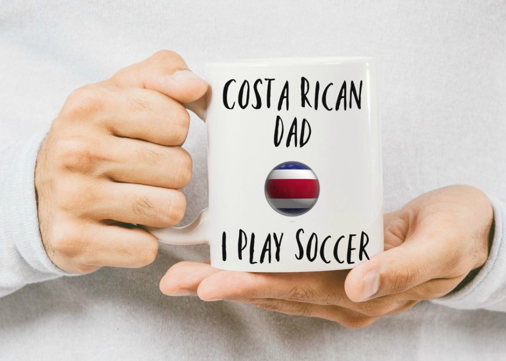Costa Rican Dad Soccer Lover Ceramic Coffee Mug - Fathers Day Gift