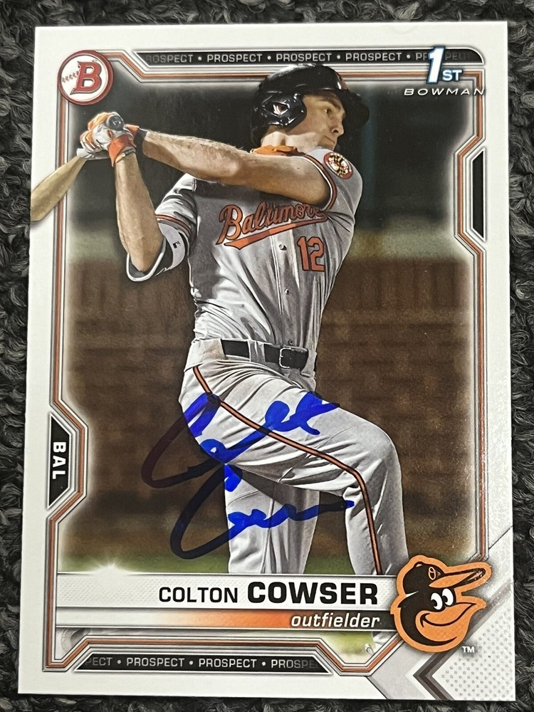 2021 1st Bowman Draft ORIOLES COLTON COWSER Auto Prospect Mint Rookie Invest RC