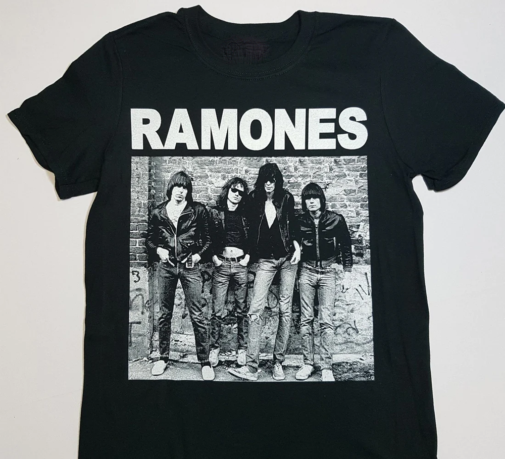 Ramones Band Heavy Cotton Unisex Black Full Size Tee Shirt-image