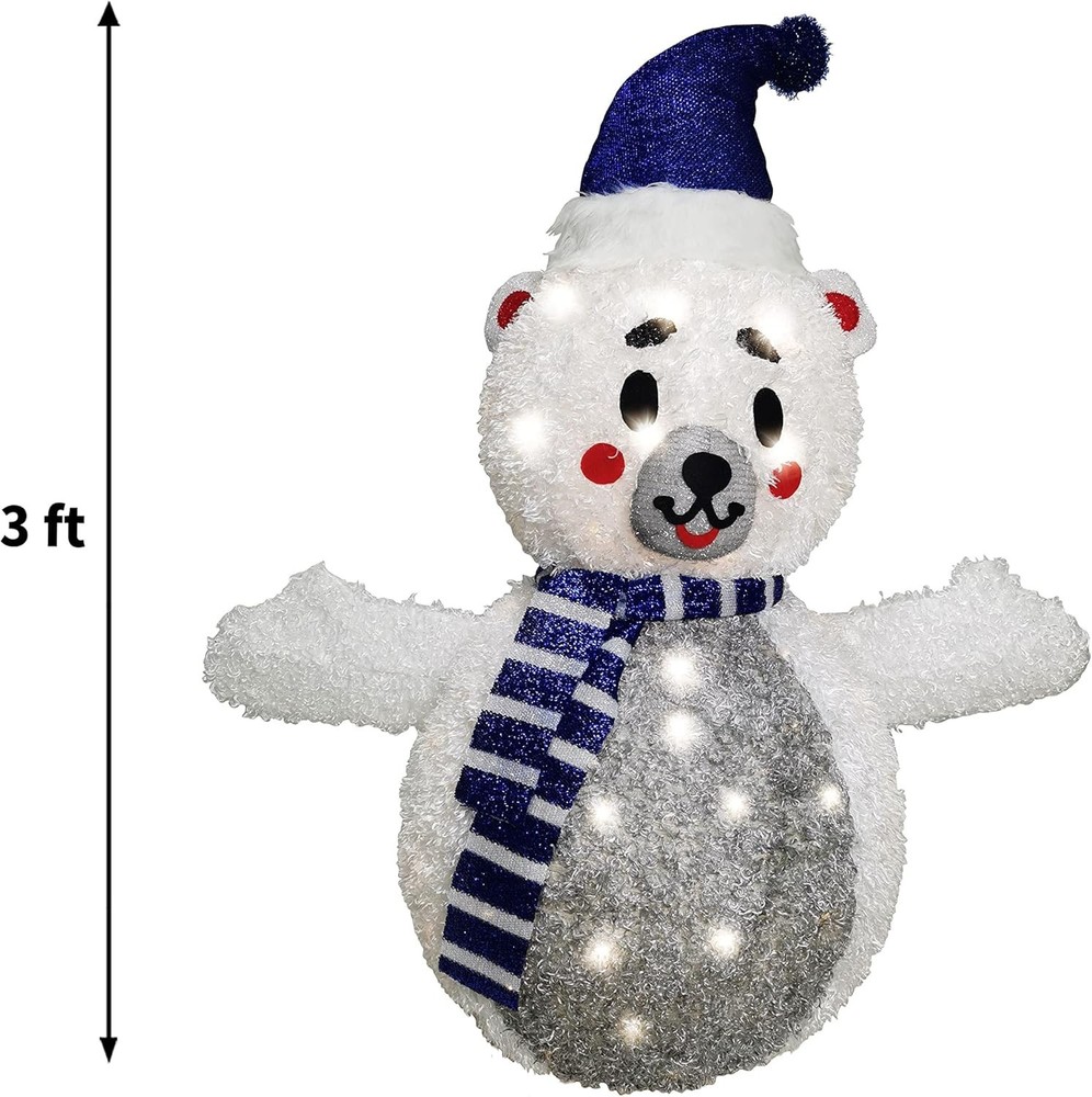 Collapsible Bear LED Yard Light (3 FT)